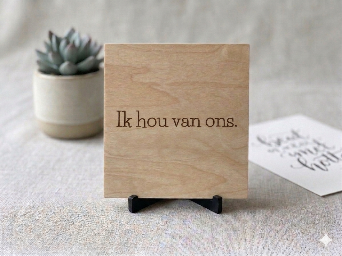 Hout tegeltje - Afbeelding 3