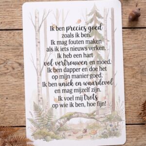 Positieve poster - Ik ben precies goed zoals ik ben